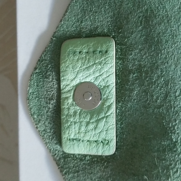 Gap Mint Green Envelope Leather Clutch - Picture 4 of 14